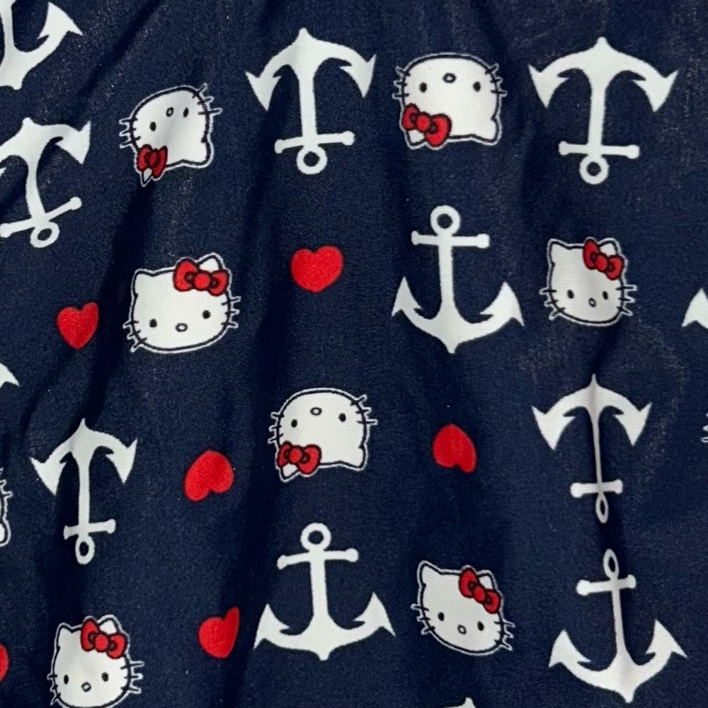 NWT Hello kitty red white blue sea sailor heart nautical 4th of July swimsuit 4
